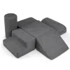 Hivvago 6-piece Baby Climbing Blocks With 30d High-density Foam And Carrying Handles-gray