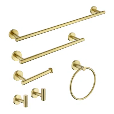 Hivvago 6-piece Brushed Gold Bathroom Hardware Set
