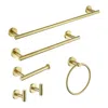 Hivvago 6-piece Brushed Gold Bathroom Hardware Set