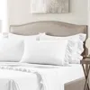 Hivvago 6-piece White Microfiber Sheet Set With Ruffled Edges