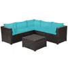 Hivvago 6 Pieces Patio Furniture Sofa Set With Cushions For Outdoor