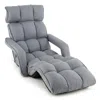 Hivvago 6-position Adjustable Floor Chair With Adjustable Armrests And Footrest In Gray