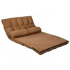 Hivvago 6-position Foldable Floor Sofa Bed With Detachable Cloth Cover-brown