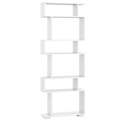Hivvago 6-tier Geometric Bookshelf With 2 Anti-tipping Kits For Home Office