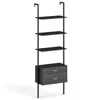 Hivvago 6-tier Ladder Bookcase With 2 Drawers And Metal Frame