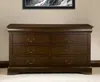 Hivvago 60" Brown Solid Wood Six Drawer Double Dresser In Brown