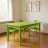 Hivvago 60" Chartreuse Solid Wood Dining Table In Green