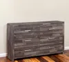 Hivvago 60" Dark Brown Solid And Manufactured Wood Six Drawer Double Dresser In Brown