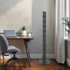 Hivvago 60" Dark Gray Metal Ten Shelf Modern Tower Bookcase In Gray