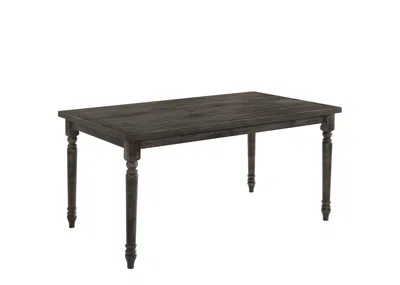 Hivvago 60" Gray Wood Dining Table In Black