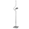 Hivvago 60 Inch Floor Lamp, Metal Drum Shade, Modern Style, Square Base, Nickel