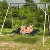 Hivvago 60 Inches Platform Tree Swing Outdoor With 2 Hanging Straps-camouflage
