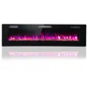 Hivvago 60 Inches Ultra-thin Electric Fireplace With Remote Control And Timer Function