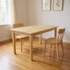 Hivvago 60" Natural Solid Wood Dining Table In Brown