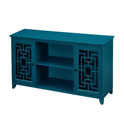 Hivvago 60" Sideboard Buffet Table Storage Cabinet - Teal Blue
