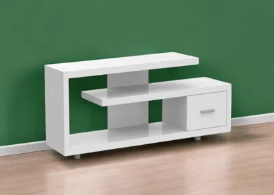 Hivvago 60" White Open Shelving Tv Stand