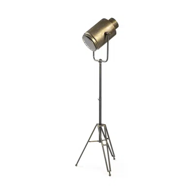 Hivvago 61" Gold Led Floor Lamp With Gold Metal Shade