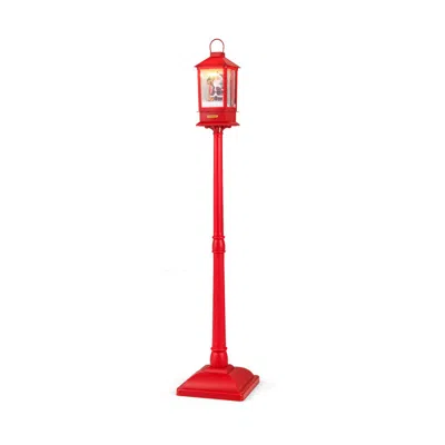 Hivvago 61 Inch Christmas Musical Street Lamp Post With Detachable Snow Globe Lantern