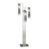 Hivvago 61 Inch Floor Lamp, 3 Crystal Cascade Style Shade, Chrome Finished Metal