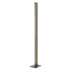 Hivvago 61 Inch Wood Floor Lamp Dimming Led Column, Brown In Metallic