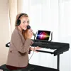 Hivvago 61-key Electronic Keyboard Piano With Lighted Keys And Bench