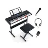 Hivvago 61-key Portable Electronic Keyboard Piano With Stand And Stool