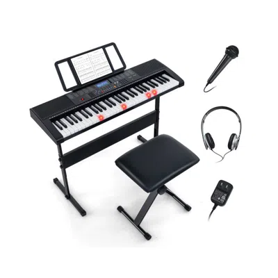 Hivvago 61-key Portable Electronic Keyboard Piano With Stand And Stool