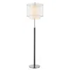 Hivvago 62" Floor Lamp With White Fabric Drum Shade In White