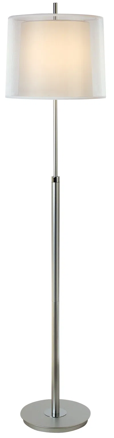 Hivvago 62" Floor Lamp With White Fabric Empire Shade In Multi