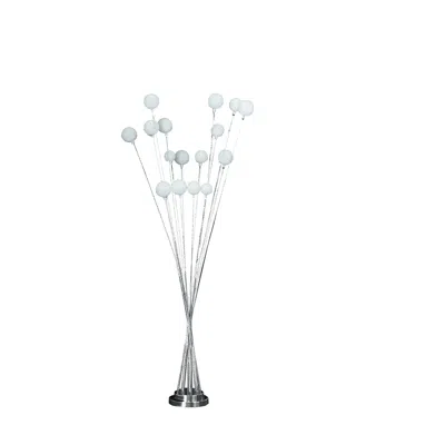 Hivvago 62" Silver 16 Led Novelty Floor Lamp With White
