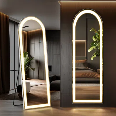 HIVVAGO 63" CLEAR ARCH LIGHTED FRAMELESS FULL LENGTH MIRROR