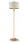 Hivvago 63" Gold Column Floor Lamp With Off White Metal Drum Shade In Neutral