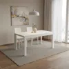 Hivvago 63" White Wood Dining Table In White