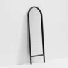 Hivvago 64" Black Arch Wood Framed Standing Mirror In Black