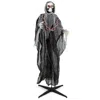 Hivvago 6.4 Feet Halloween Standing Grim Reaper With Lighted Eyes And Terrifying Sounds