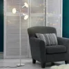 Hivvago 64 Inch 3-light Led Floor Lamp Reading Light For Living Room Bedroom-silver