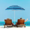 Hivvago 6.5 Feet Patio Beach Umbrella With Waterproof Polyester Fabric-orange