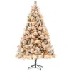 Hivvago 6.5 Ft Pre-lit Artificial Christmas Tree With 350 Clear Lights And 1107 Tips In Neutral