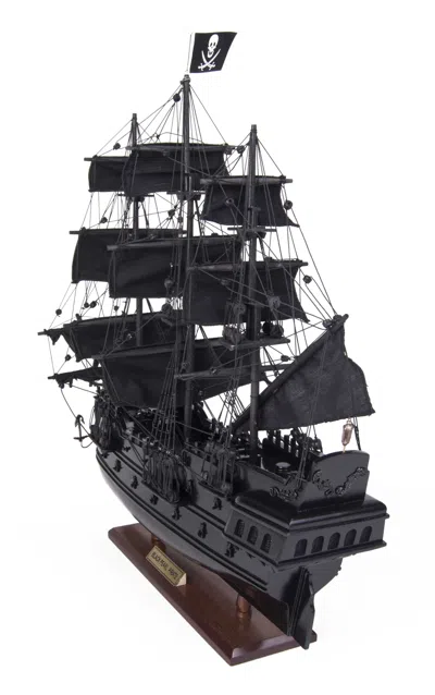 Hivvago 6.5" X 20" X 19"black Pearl Pirate Ship