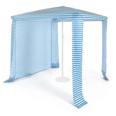 Hivvago 6.6 X 6.6 Feet Foldable And Easy-setup Beach Canopy With Carry Bag-navy In Blue