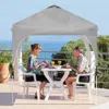 Hivvago 6.6 X 6.6 Feet Outdoor Pop Up Height Adjustable Canopy Tent With Roller Bag In Gray