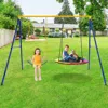 Hivvago 660 Lbs Extra-large A-shaped Swing Stand With Anti-slip Footpads (without Seat)-yellow