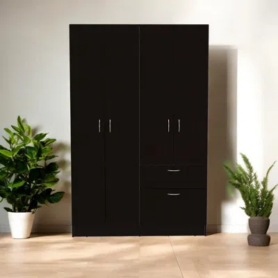 Hivvago 67" Black And White Single Drawer Combo Dresser