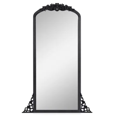 Hivvago 67" Black Wood Framed Standing Mirror