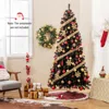 Hivvago 6/7 Ft Artificial Christmas Tree With Bendable Top Section And Warm Light-7 Ft