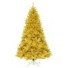 Hivvago 6/7.5 Feet Artificial Tinsel Christmas Tree Hinged With Foldable Stand-7.5 Ft