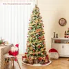 Hivvago 6/7.5/9 Ft Artificial Christmas Tree With Warm-white Led Lights-m