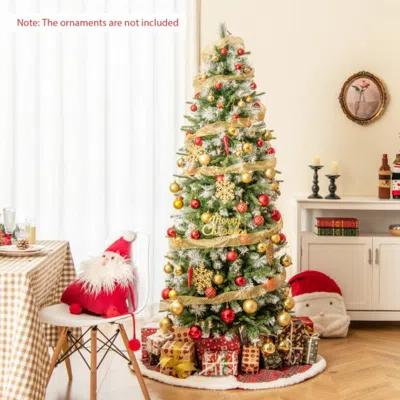 Hivvago 6/7.5/9 Ft Artificial Christmas Tree With Warm-white Led Lights-s
