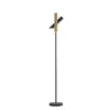 Hivvago 68" Black Metal Led Floor Lamp With Black Metal Cylinder Shade In Black