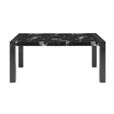 Hivvago 68" Black Wood Dining Table